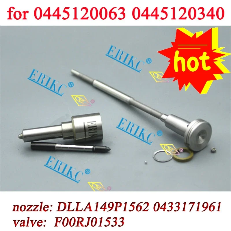 0445120340 Injector Kit Nozzle Tip DLLA149P1562 0433171961 Valve F00RJ01533 For Bosch Cummins 0445120063 837069405