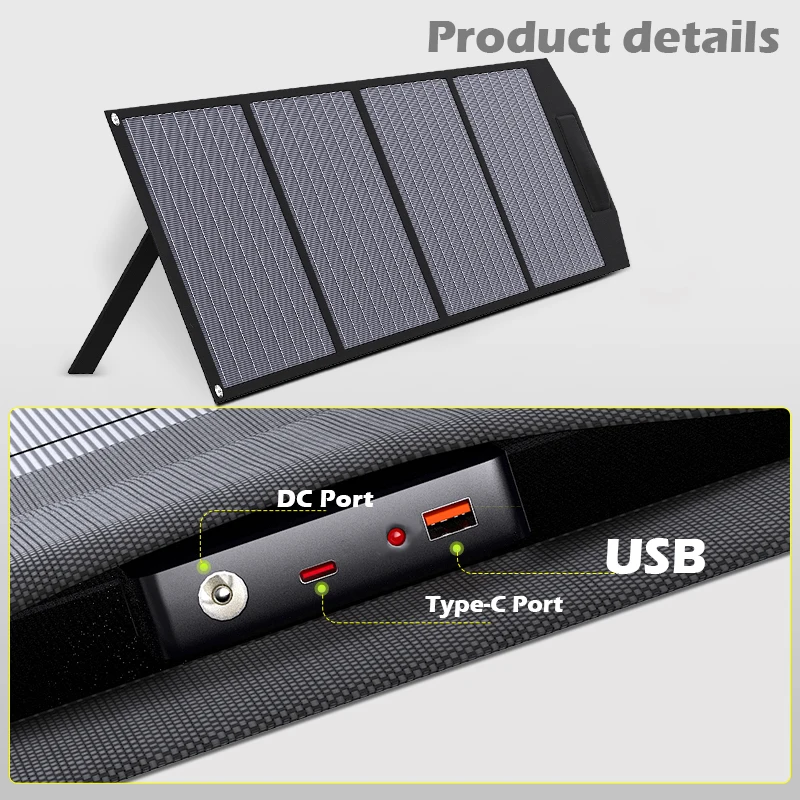 2000W Foldable Solar Panel, 12V Portable High-Efficiency Charger for RV, Camping, Off-Grid & Emergency Power Supply