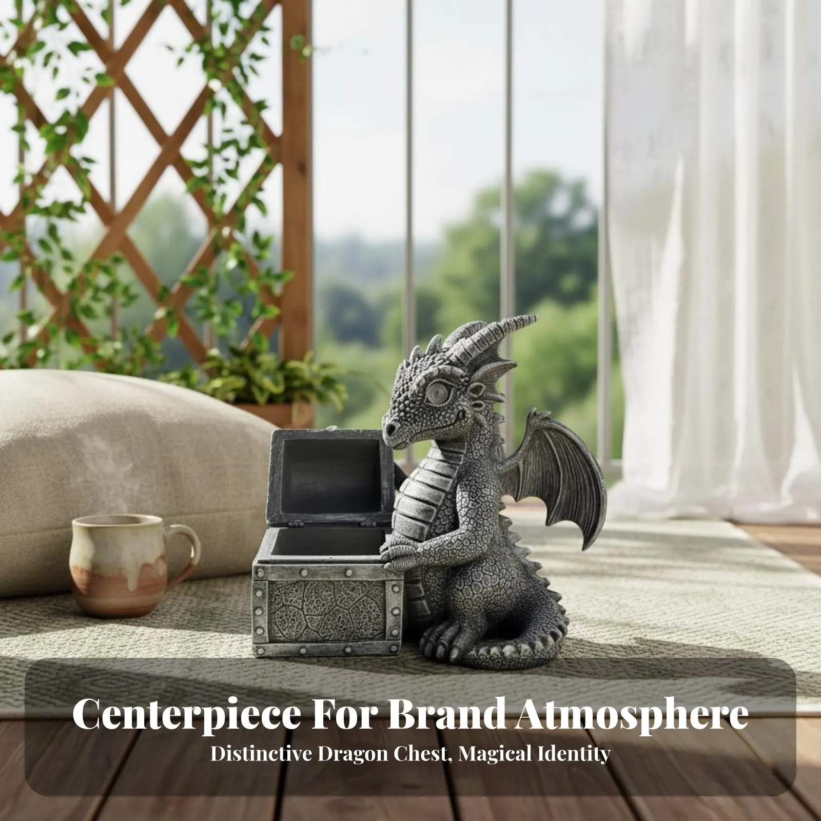 

Солнечная статуэтка мифического существа, расписанная вручную, из смолы, для уличного декора, водонепроницаемая, ручной работы