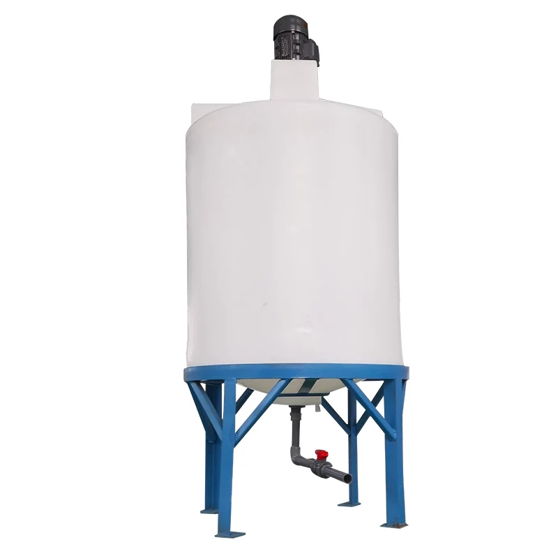 Plastic mixing tank with agitator for shampoo mixer PE 1500L tank