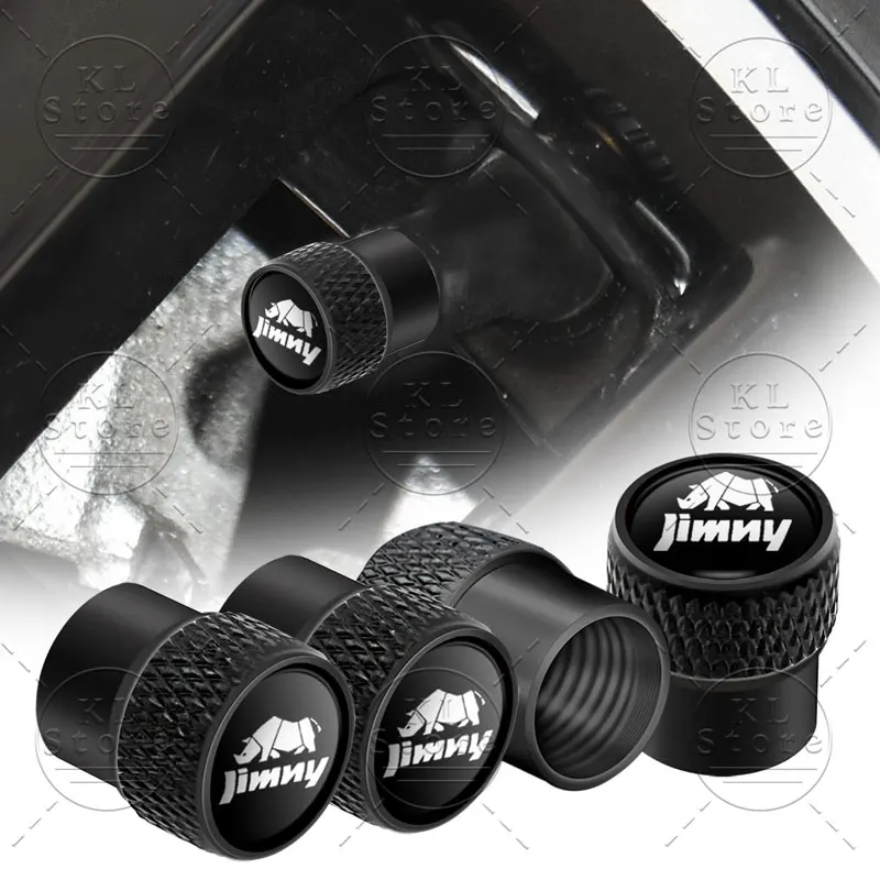 Car 4Pcs Auto Exterior Emblem Metal Wheel Tire Valve Caps Stem Case Dust Covers For Suzuki Jimny Logo JB43 JB74 JB64 OFF Road