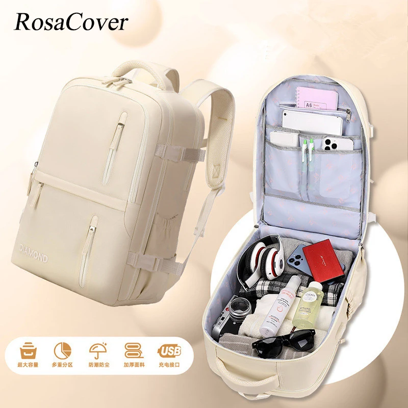 Large Women Travel Backpack Laptop USB Airplane Business Shoulder Bag Girls Nylon Students Schoolbag Luggage Pack Bags Mochilas