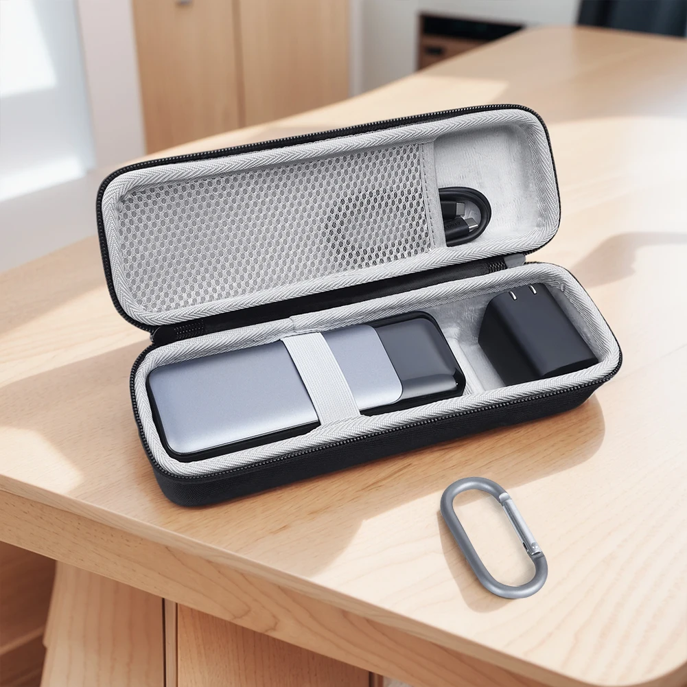 حقيبة حمل EVA مقاومة للماء حقيبة سفر صلبة مع حبل يد وحلقة تسلق لهاتف Anker Prime 27650mAh Power Bank 250W
