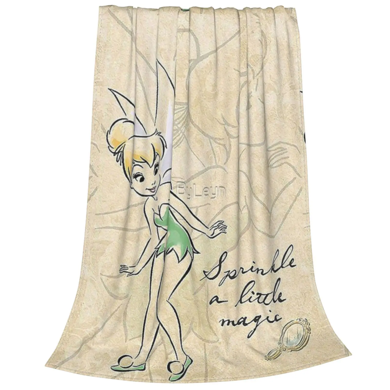 Tinkerbell Bedspread On The Bed Summer Blanket Soft Bed Blanket Anime Blanket Girl