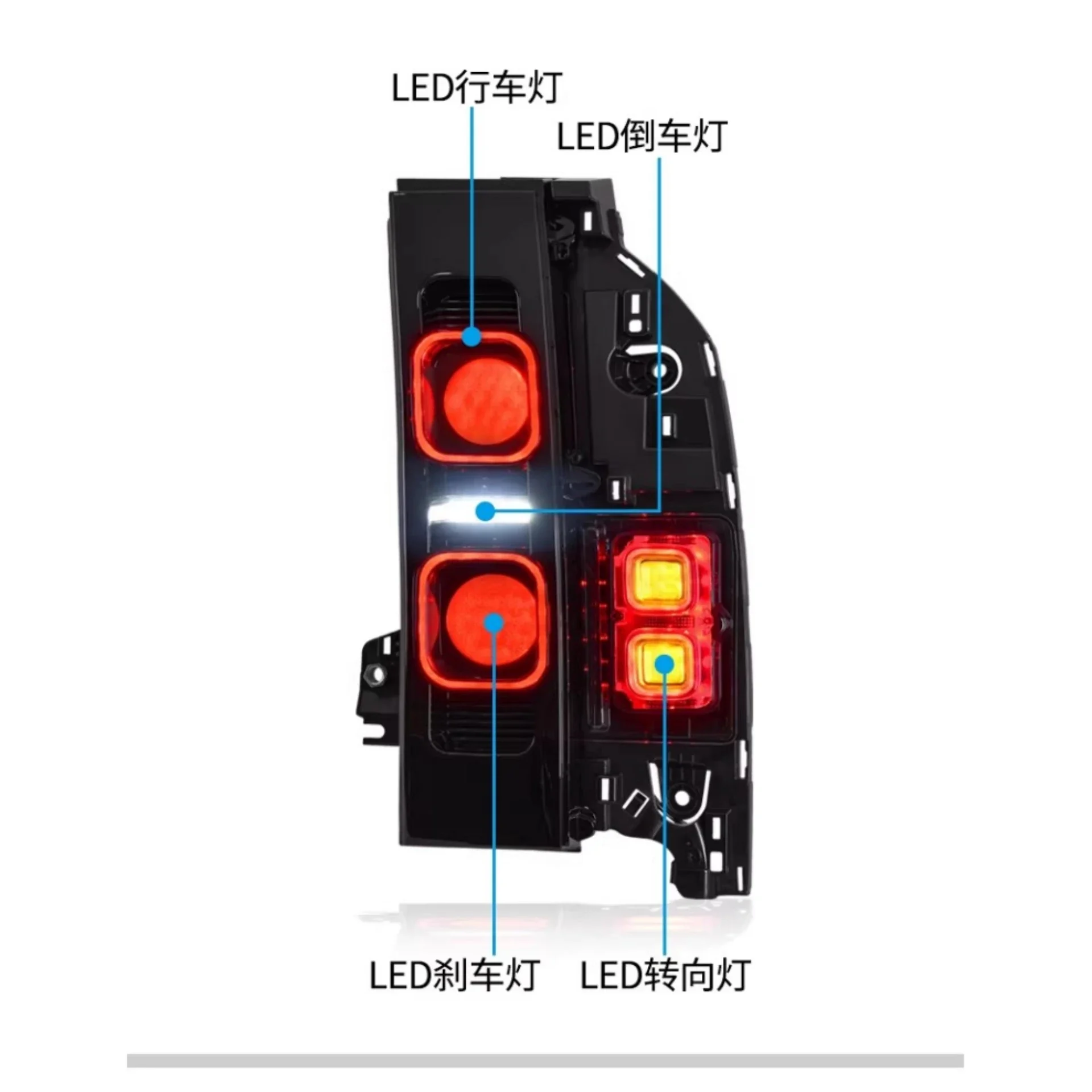 Led Taillight Assembly for fender 2020-2023 Modified 007 Style Turn Signal Brake Lamp Backup Light Car Accessories