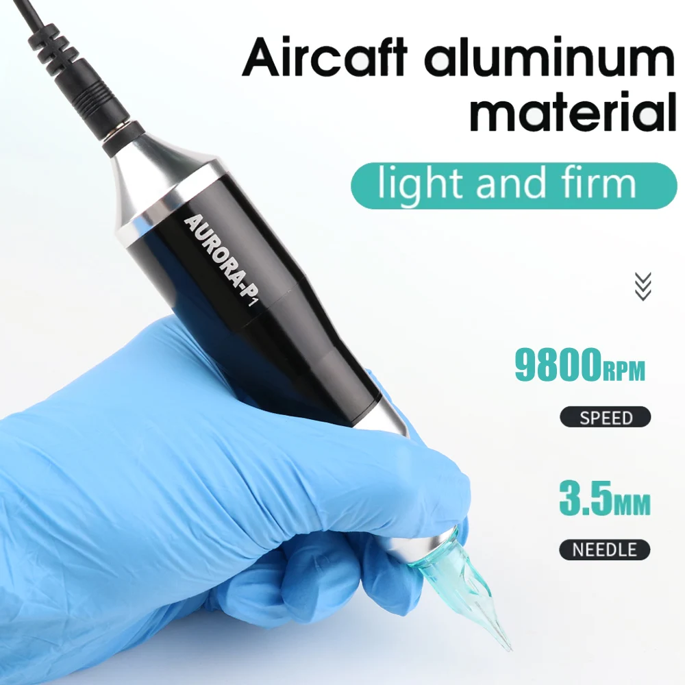 

AURORA P1 Rotary Tattoo Machine Pen with DC Connection Clip Cord Tattoo Gun For Permanent Makeup Body Art Tattoo Accessories