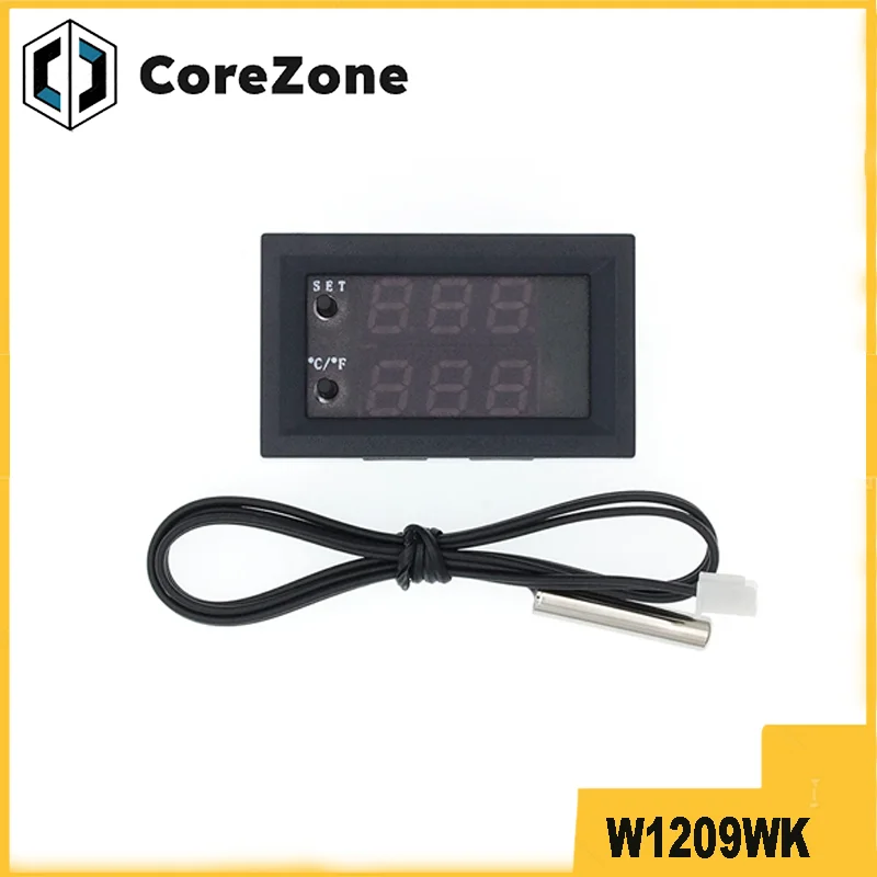 Microcomputer Digital Thermostat W1209WK 12V Red and Blue Adjustable Fahrenheit Degree Celsius Conversion Module