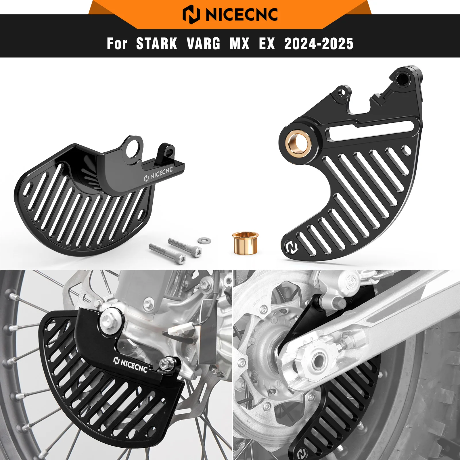 

NICECNC For Stark Varg MX Stark Varg EX Electric Dirt Bike 2024 2025 Front Rear Brake Disc Guard Protector