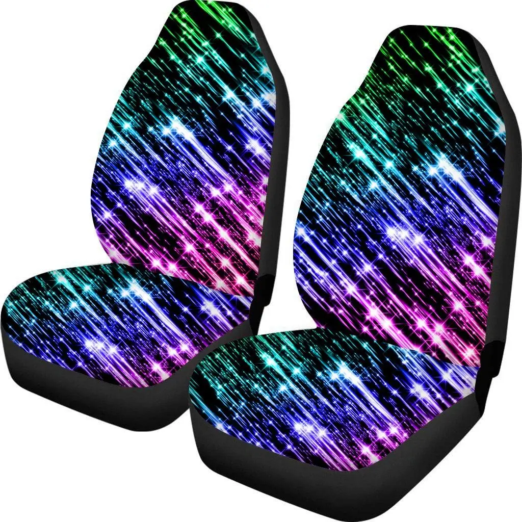 

Colorful Starry Sky Printed Front Seat Cover 2 Pcs Universal Vehicle Seat Protector Mat Covers Fit Most Cars Sedan SUV Van Truck