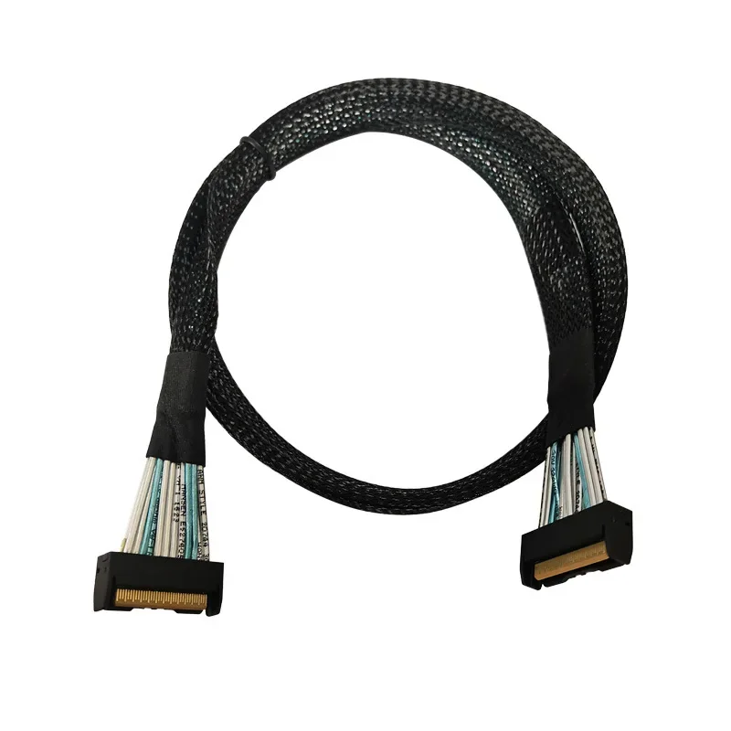 

32G transmission PCIE5.0 Slim SAS MCIO 74P TO MCIO 74P server data adapter cable