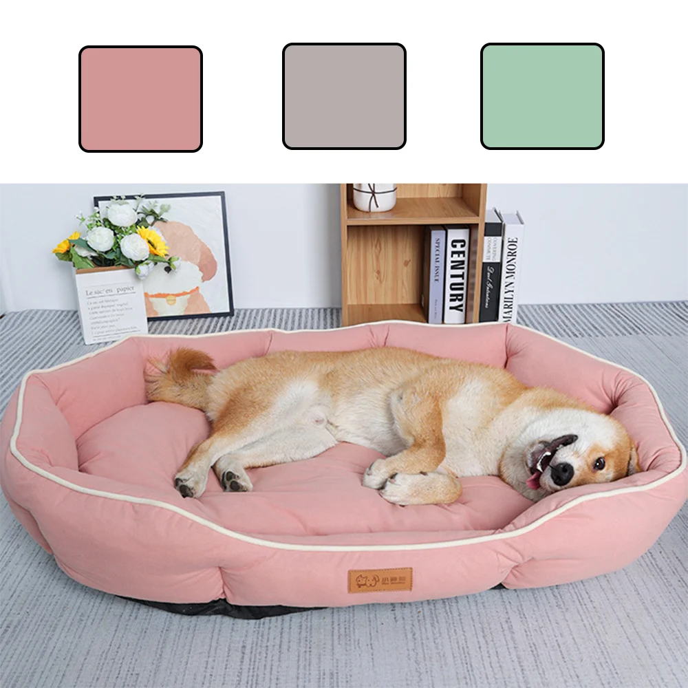 Calming Dog Bed - โซฟาเบดสำหรับสัตว์เลี้ยง เตียงสุนัขขนาดใหญ่ บ้านแมว พื้นที่กว้างขวาง โซฟาสุนัข เบาะนอนสำหรับสุนัข