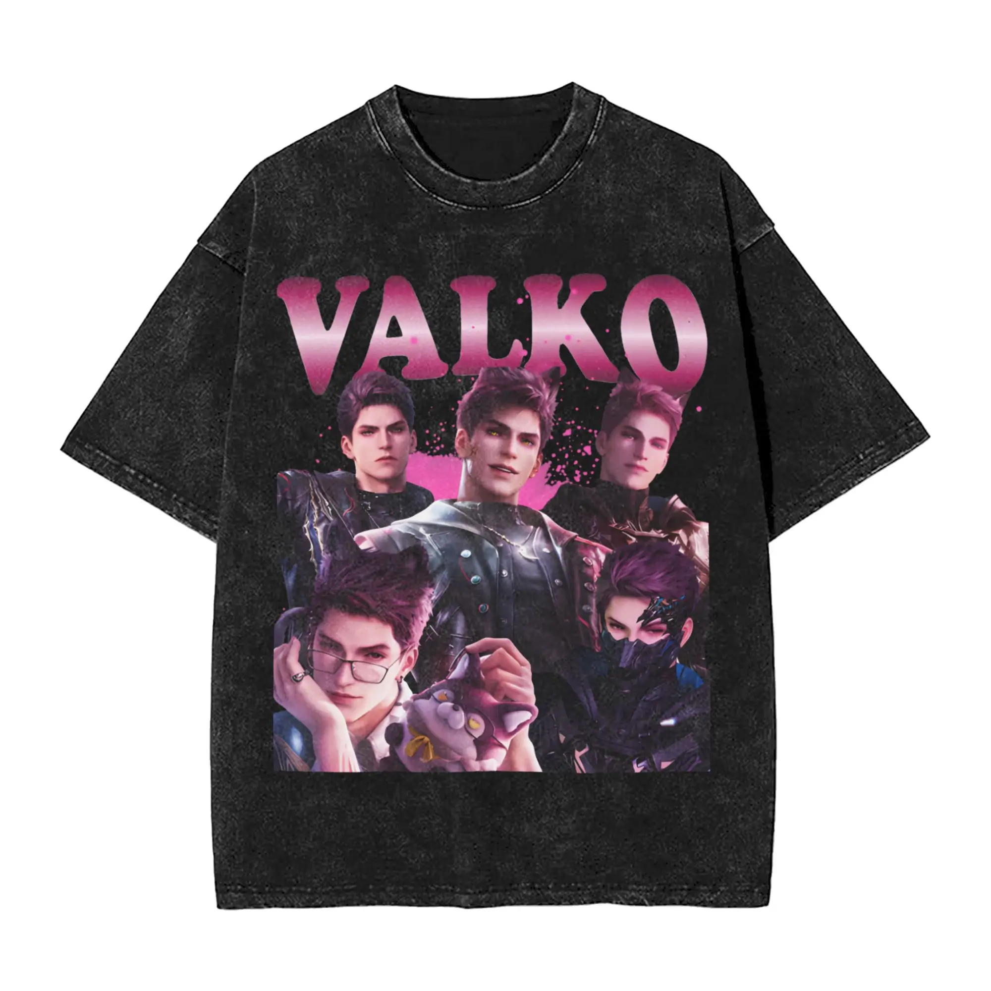 Valko T Shirt for Men 100% Cotton Funny T-Shirt O Neck Love And Deepspace Tee Shirt Short Sleeve Clothes Big Size