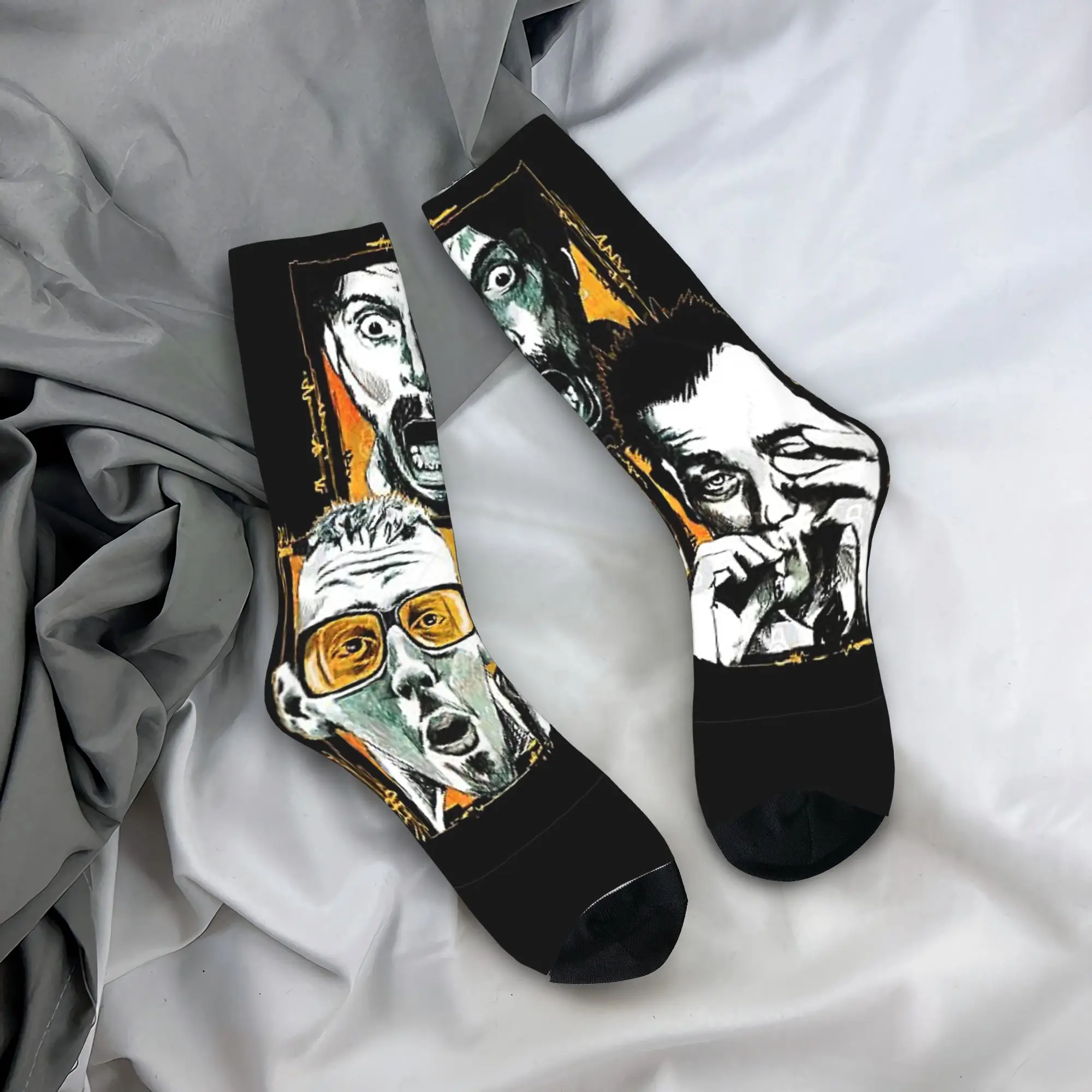 Trainspotting فيلم الجوارب جوارب خمر الخريف عدم الانزلاق للجنسين الرجال الجوارب عالية الجودة المطبوعة الدراجات الجوارب