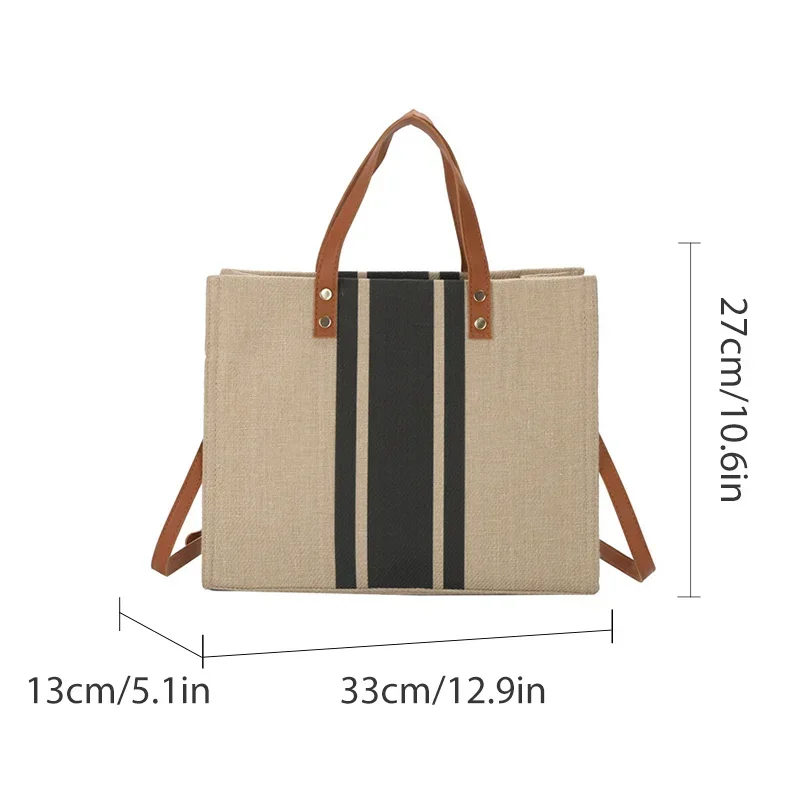 Women's Canvas Handbag Office Briefcase Commuter Crossbody Bag Fashion Large Capacity Bag