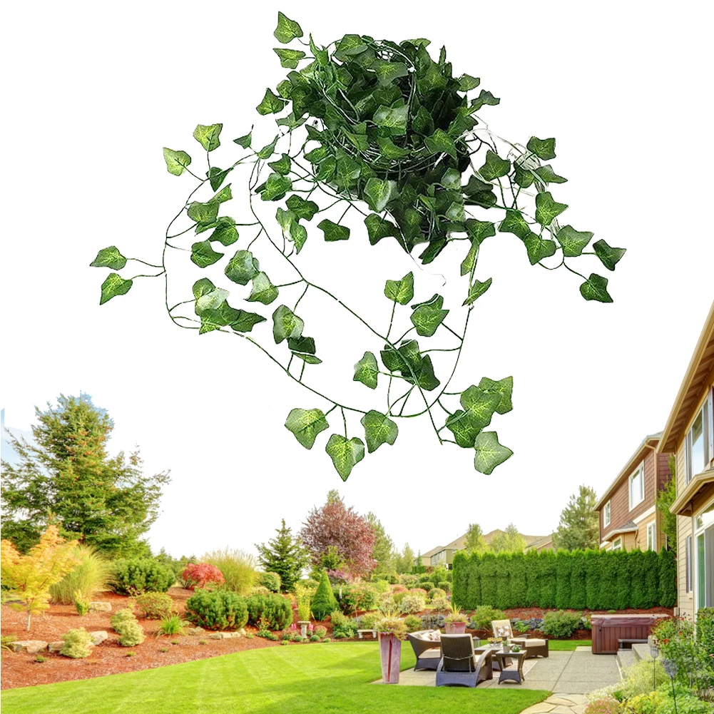 LED Ivy String Light Decor Anto On & Off Vine Fairy Lights Faux Leaves String Light Wedding Wall Decortion