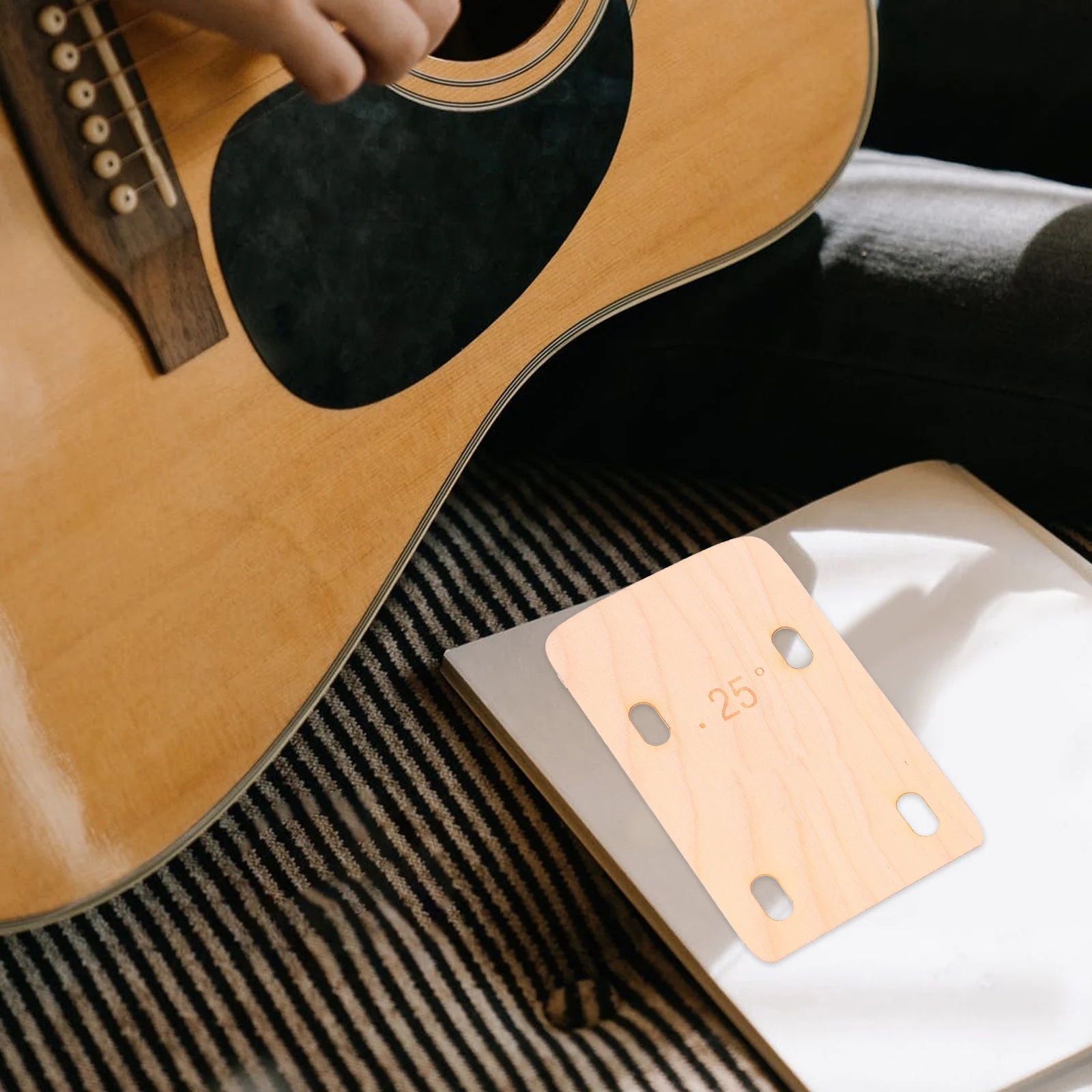 

3 Pcs Bass Guitar Spacer Neck Plate Head Board Acoustic Saddle Shims Beige Accessories Electric