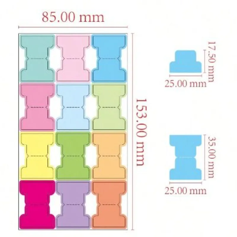 5pcs Color Adhesive Index Labels - Can Write Double-Sided Page Labels, Planning Stickers, Labels, and Classification Book Annota
