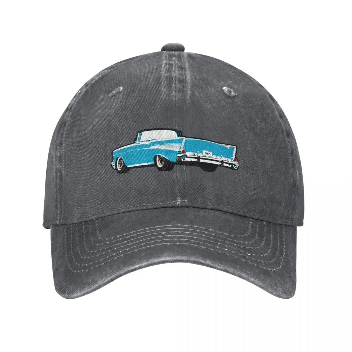 

Blue 1957 CC Convertible Baseball Cap Sun Cap Custom Cap Women's Beach Men's