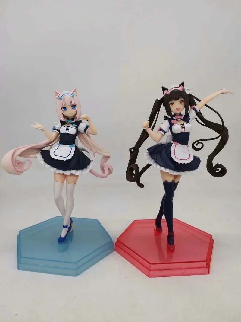 Long Haired Cute Stockings Girl Nekopara Chocola Vanilla Pvc Action Figures Anime Figure Model Toys Collection Doll Gift
