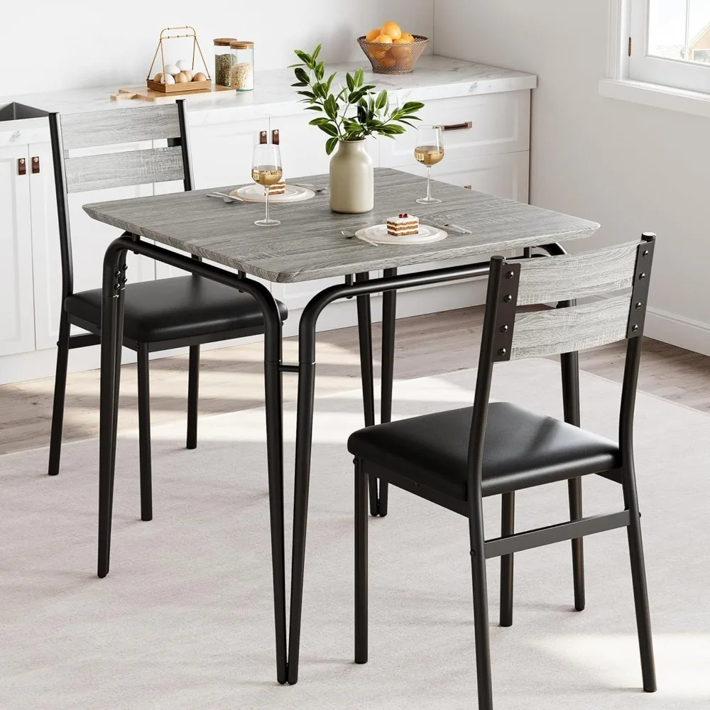 

Small Table and Chairs Square Dinette Dinner Table Set,Kitchen & Dining Room Sets for Small Space, Apartment