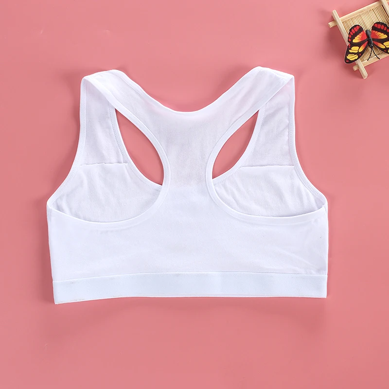 2pcs Black White Tank Tops Teenage Girls Underwears Bra For Children Developmental Stage Sports Training Bras