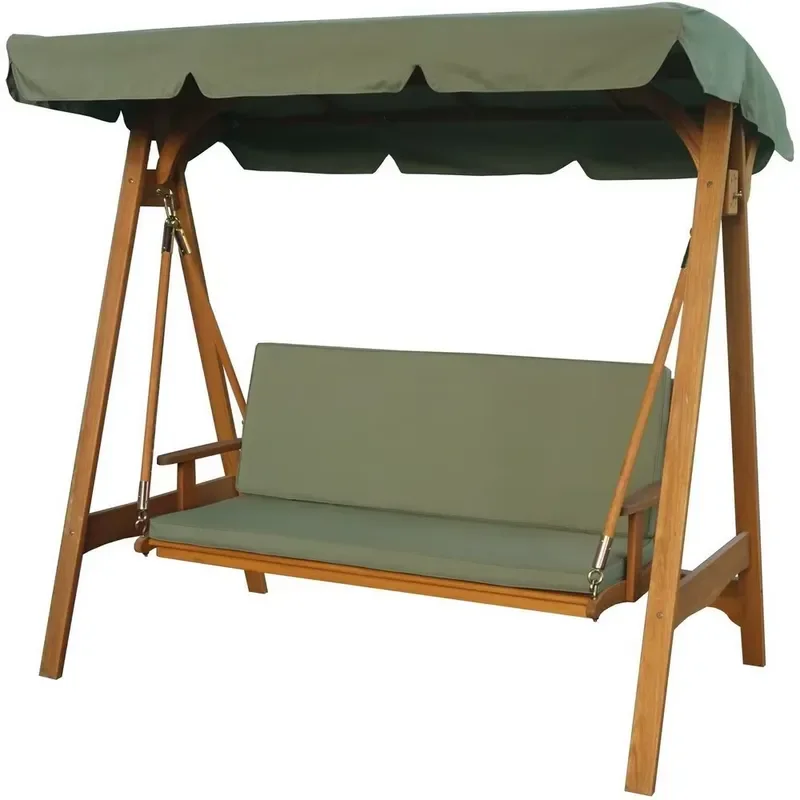 High Quality Outdoor Furniture Solid Wood Stand Patio Swing Chair Courtyard Swing Set for Garden