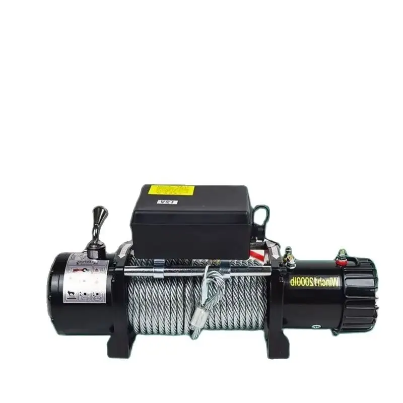 

12V 24V Winch Car Electric Winch Handle Wireless Wire Rope ATV Winches for Off-road Vehicle Self-rescue Electric Hoist 3000 Lbs