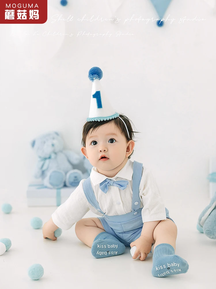 Childrens Photography Clothing One Year Dress Mens Treasure Baby Hundred Days Cinema Art Photo 신생아촬영