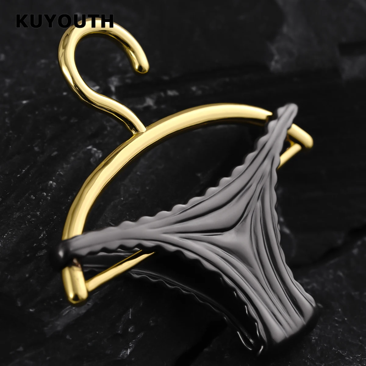 ​KUYOUTH Copper Ear Hanger Weight Gauges Stretchers Underwear Panties Piercing Jewelry Expanders Earring 2PCS