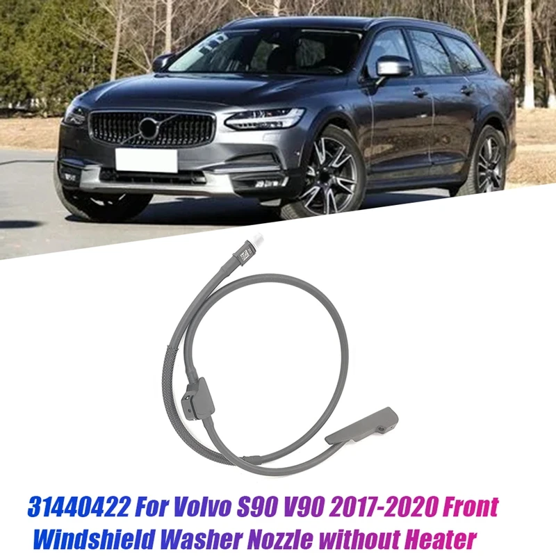 Car Windscreen Nozzle Spray Jet 31440422 For Volvo S90 V90 2017-2020 Front Windshield Washer Nozzle Without Heater Accessories