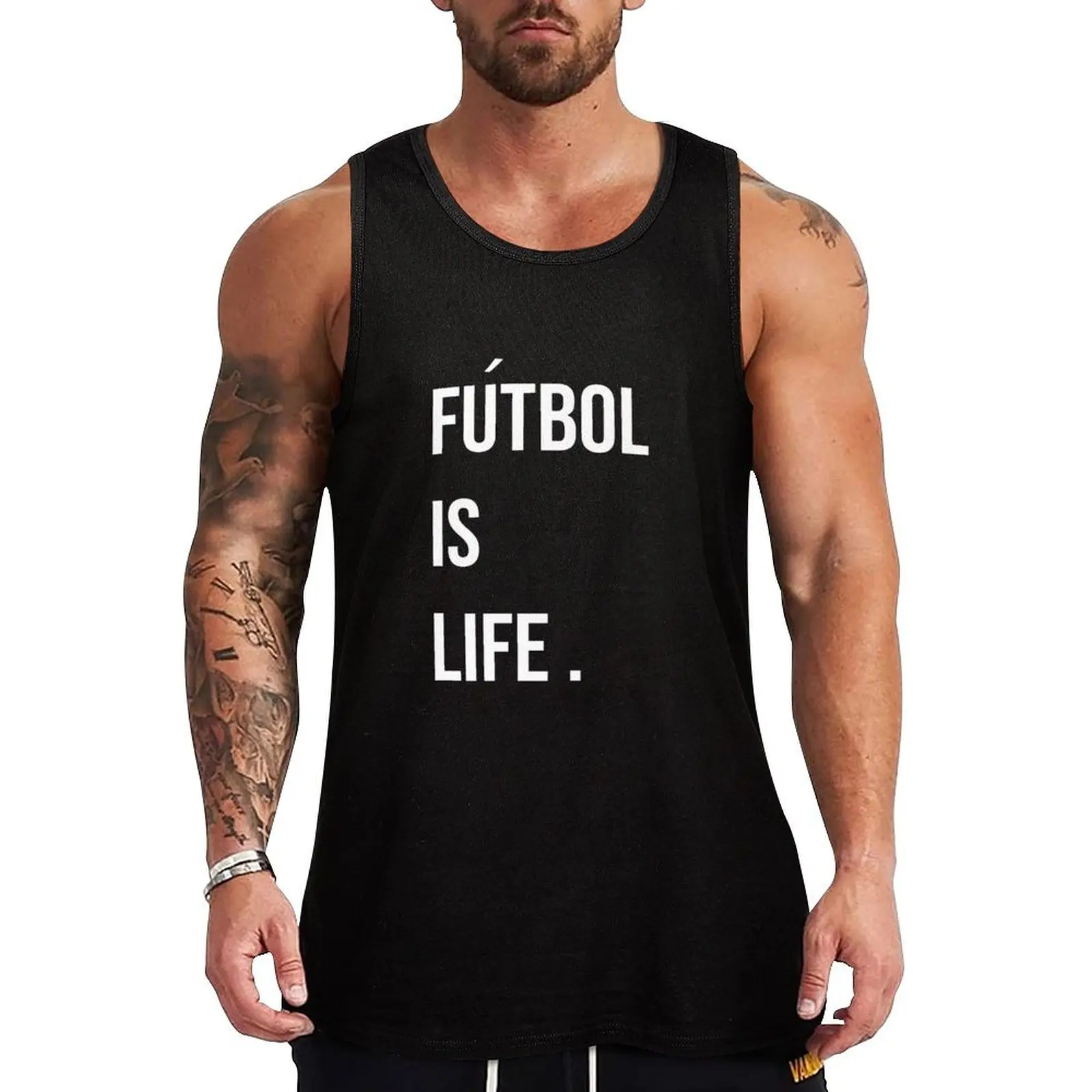 

Futbol Is Life T-shirt Tank Top Men's t-shirt Gym wear Men's sleeveless gym shirts gym wear men