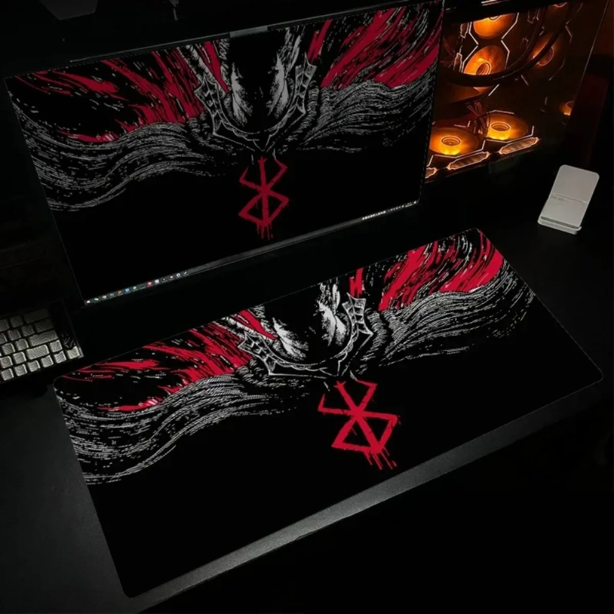 

Anime Berserk Guts Gaming Mouse Pad Non-Slip Durable Desk Mat for CS GO LOL Gamers Varmilo Keyboard Computer Accessories
