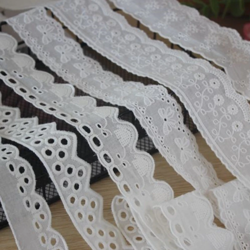 10Yards/Lot Pure Cotton Lace Trim, DIY Children\'s Clothing Edge Piping.Home Sewing Accessories RS4569