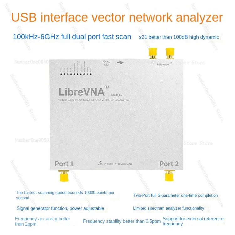 6G Dual Port Vector Network Analyzer Librevna 100k-6ghz VNA Based on USB Interface