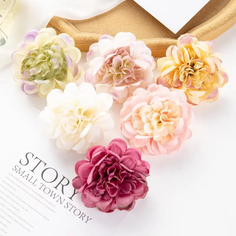 

200pcs Artificial Flowers for Scrapbook Home Room Decoration Wedding Bridal Brooch Christmas Diy A Cap Candy Box Silk Hydrangea