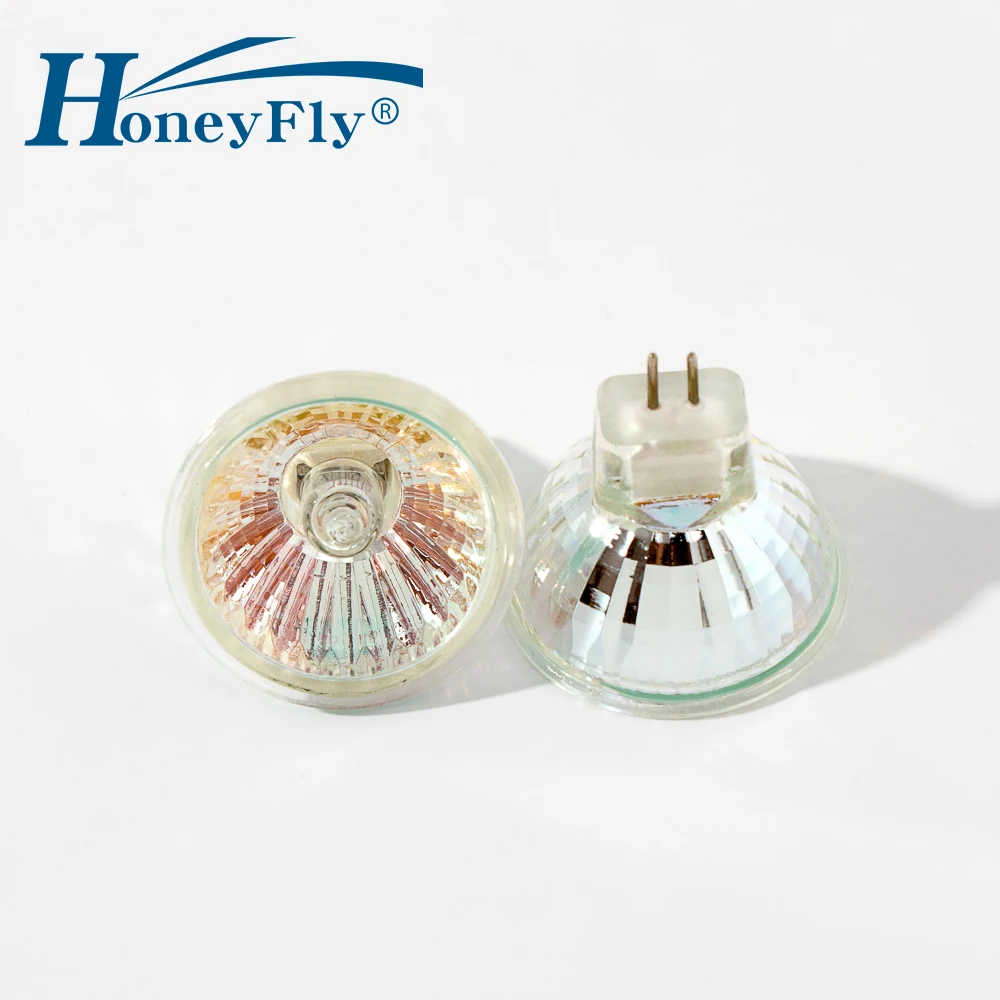 Halogenowa żarówka halogenowa HoneyFly 5 szt. Z funkcją ściemniania MR11 12V 10W/20W GU4 reflektor światło ciepłe białe przezroczyste szkło Halojen