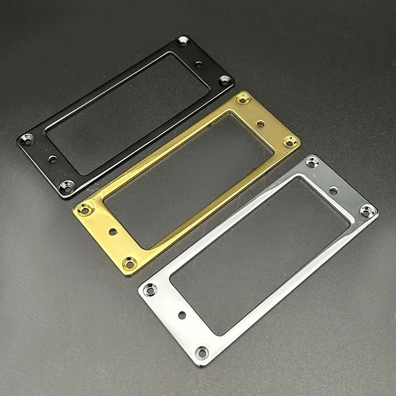 

12Pcs Mini Style Metal Flat Base Pickup Humbucker Ring for Electric Guitar Mounting Inside Frame 69mm x 29.2mm Chrome/Black/Gold