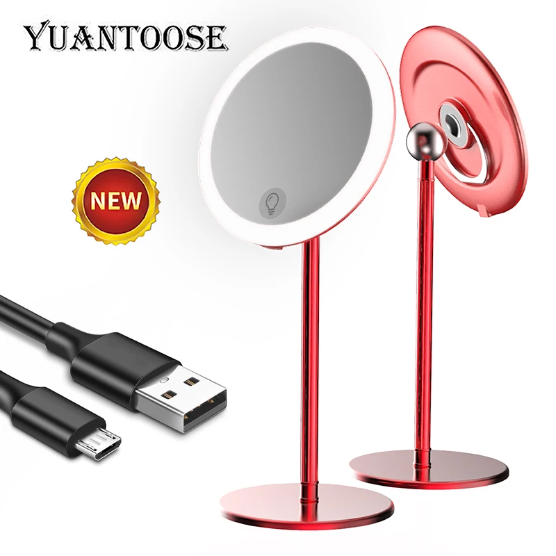 

Mini Desktop Pocket Two-in-one Detachable Magnet Led Vanity Mirror