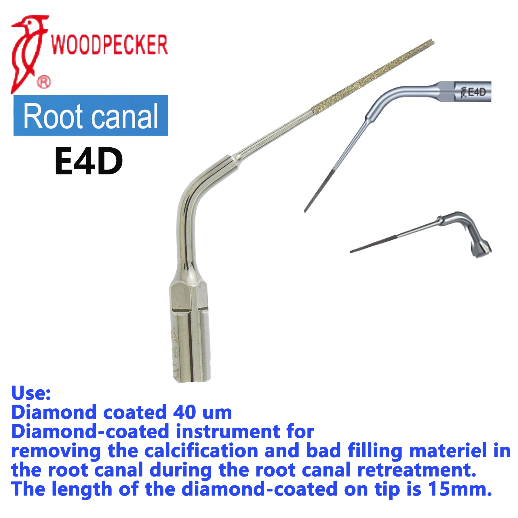 Puntas de escalador ultrasónico Dental, endodoncia, conducto radicular E1 E2 E3 E3D E4 E4D E5D E8 E9 E10 E10D E11 E11D E14for EMS UDS Woodpecker