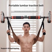 Lumbar Traction Belt Home Use Single Bar Hanging Stretcher for Herniated Disc Relief and Waist Support