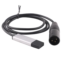 Cable adaptador de interfaz USB a DMX para escenario, luz de cabeza móvil, longitud, ordenador, PC, controlador DMX512, convertidor de señal