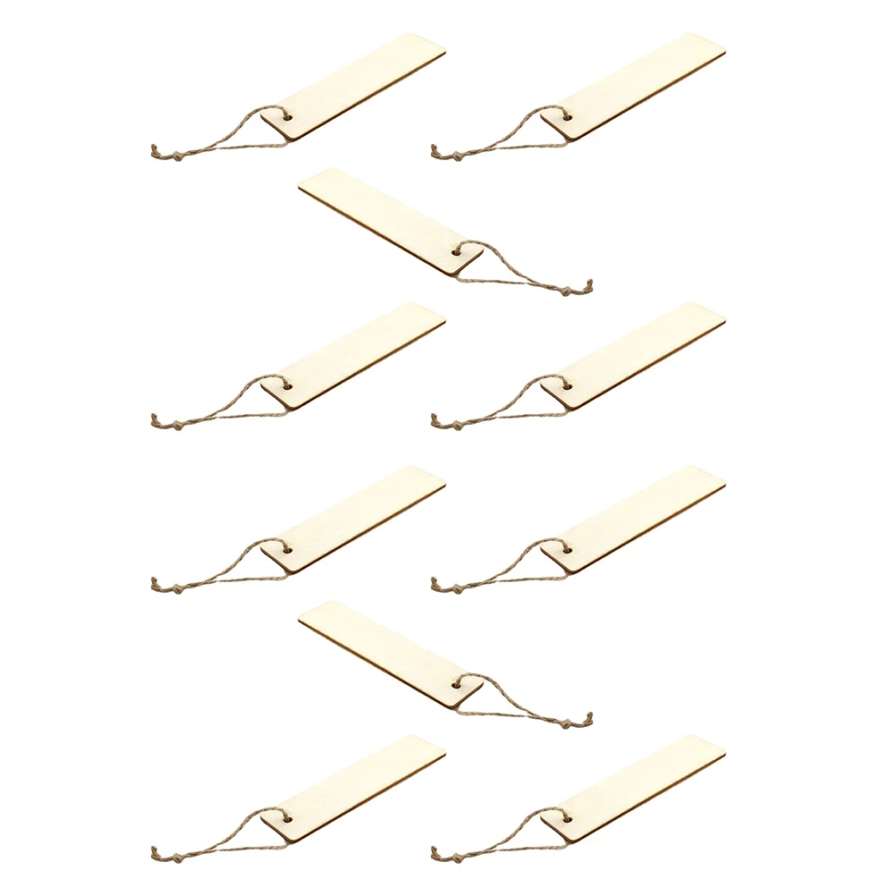 

20 Pcs Wooden Bookmarks DIY Craft Supplies Blank Page Markers for Students Easy to Color Decorate Customize Art Supplies