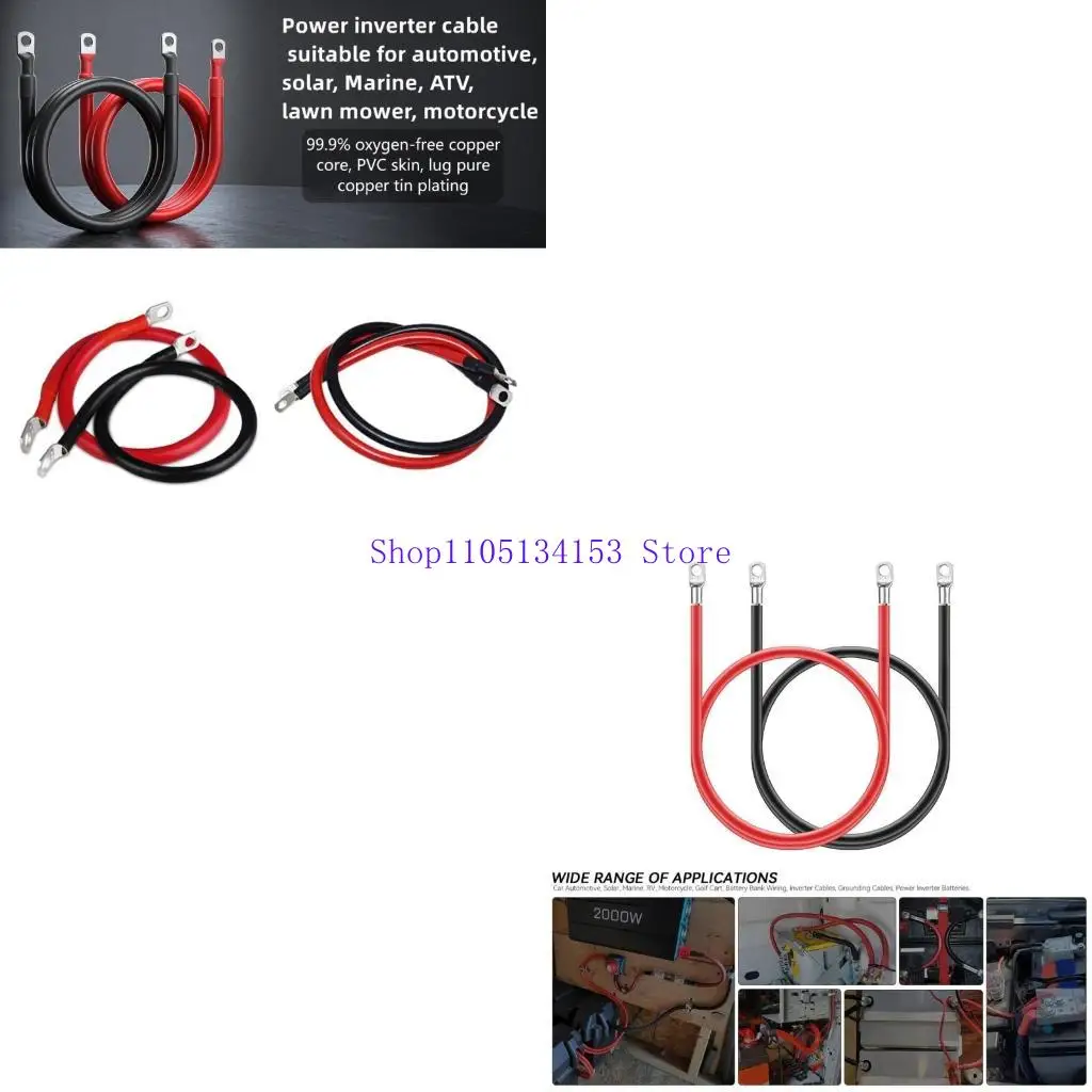 hg89 19,7-дюймовый комплект клемм аккумуляторного кабеля, медный провод, инвертор мощности солнечной системы 5AWG
