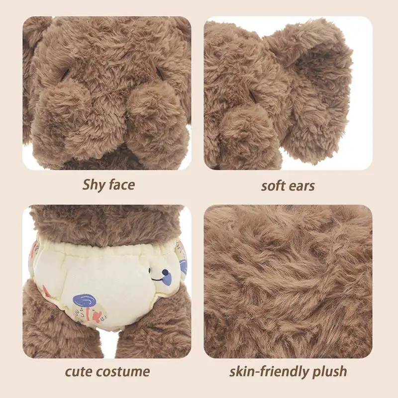 Stuffed Elephant Plush 13.7 Inches Stuffed Animal Toy Huggable Plush Dolls For Boys Girls Room Decoration Character Collection