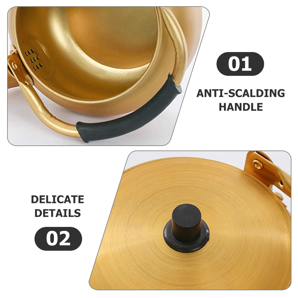 

Aluminum Water Kettle 1.5L Stovetop Boiler Anti-Scald Handle Reusable Pot For Green Tea Herbal Tea Boiling Efficient Kitchen