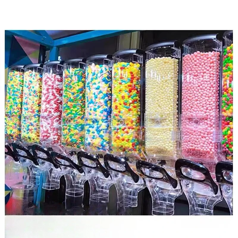 

Supermarket Dried Fruit Display Box Nut Fried Goods Transparent Candy Display Grains Pull-down Gravity