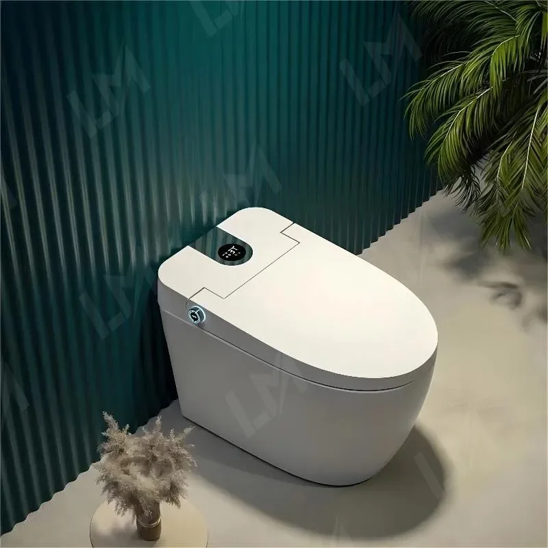 

Best-Selling Sanitary Ware Automatic Smart Wall-Mounted Toilet Modern Design Elongated White Ceramic S Trap Bathroom Toilet