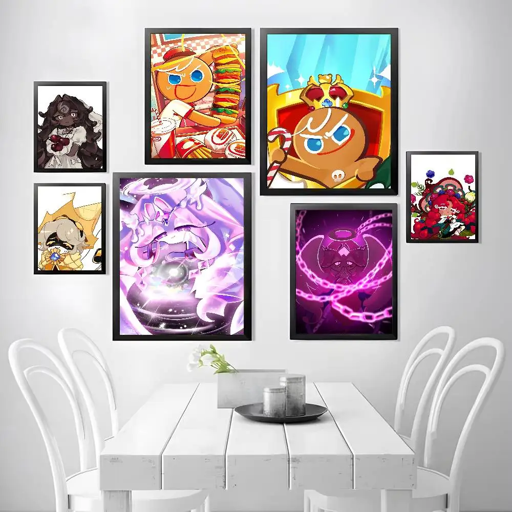 White lily C-Cookie Run Kingdom Poster Prints For Bedroom Living Room Canvas Painting Wall Art Home Decor
