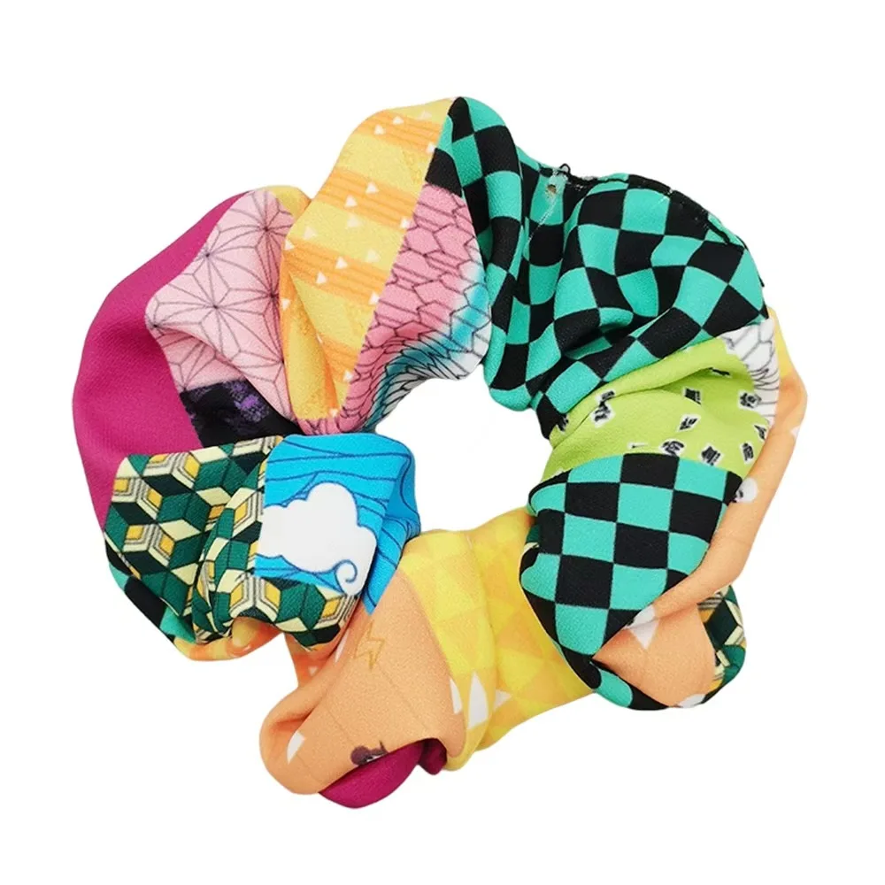 2025Anime  Kochou Shinobu Cosplay Large Intestine Hair Ring New Head Rope French ins Style Girls Accessories Holiday Gifts