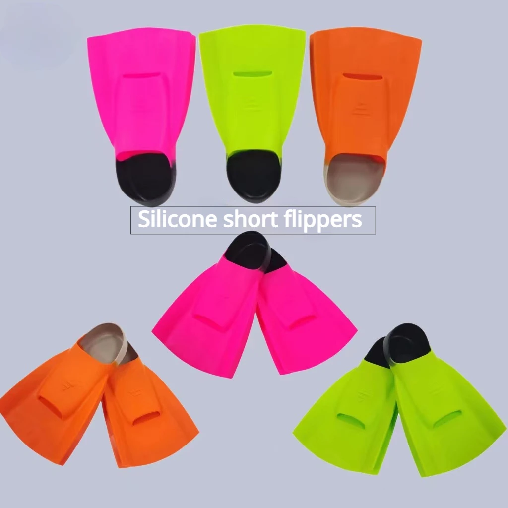 

New Two-leaf Frog Shoes for Children Adult Free Swimming Diving Fins Comfortable Silicone Feet Short Fins Swimming Accessories